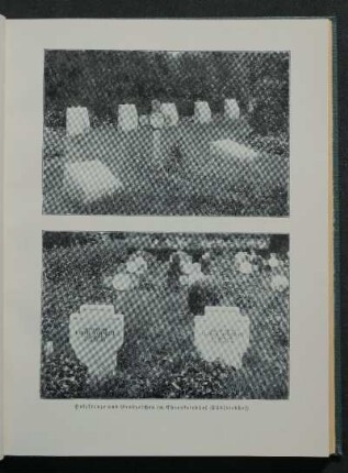 Holzkreuze und Grabzeichen im Ehrenfriedhof (Südfriedhof)