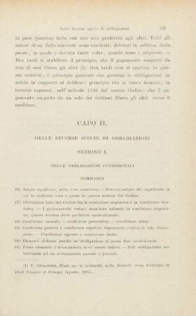 Capo II. Delle diverse specie di obbligazioni