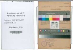 Entnazifizierung Fritz Altenbernd , geb. 09.08.1910 (Tiefbauarbeiter)
