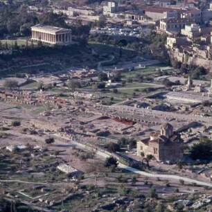 Athen. Tempel des Hephaistos (Theseion), Agi, Apóstoli. Agorá, nordwestlich unter der Akropolis. Theseion, Agi, Apóstoli