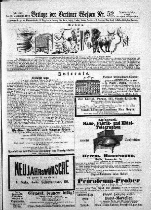 Beilage der Berliner Wespen Nr. 52