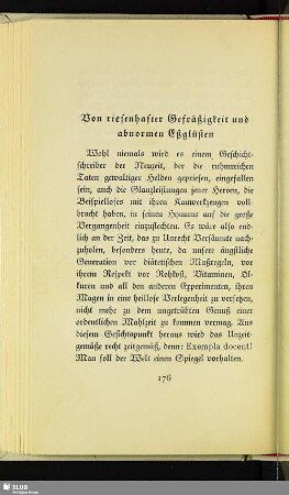 Von riesenhafter Gefräßigkeit und abnormen Eßglüsten