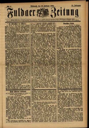 Ausgabe vom Mittwoch, den 28. Februar 1894.