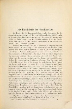Die nervösen Erkrankungen des Geschmacks und Geruchs