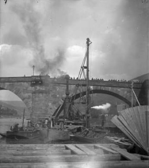 Sanierung Alte Brücke Heidelberg, Dampframme