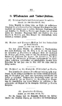 Preisaufgaben der Rubenow-Stiftung : [II. Akademien und Universitäten]