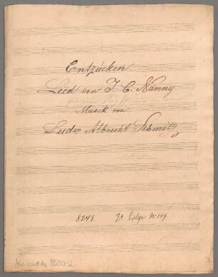 Entzücken, Singstimme, Klavier - BSB Mus.Schott.Ha 8530-2