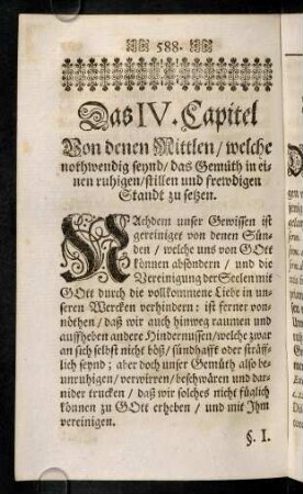 588-696, Das IV. Capitel