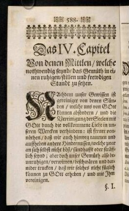 588-696, Das IV. Capitel
