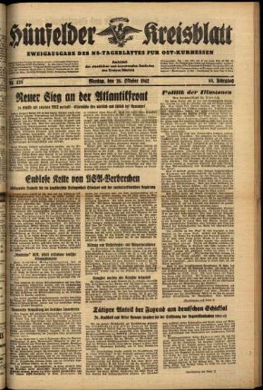 Ausgabe vom Montag, den 26. Oktober 1942.