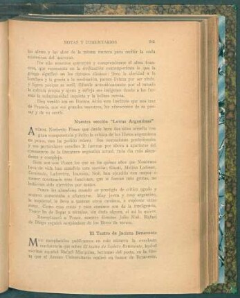 Nuestra sección "Letras Argentinas"