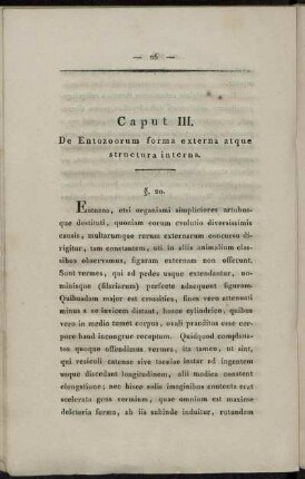 Caput III. De Entozoorum forma externa atque structura interna.