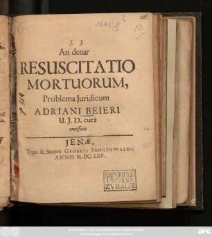 An detur Resuscitatio Mortuorum