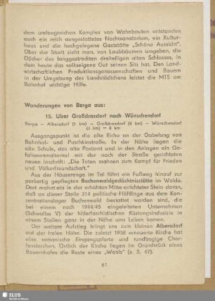 Wanderungen von Berga aus: