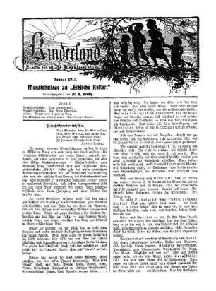 1911: Kinderland (Januar 1911)