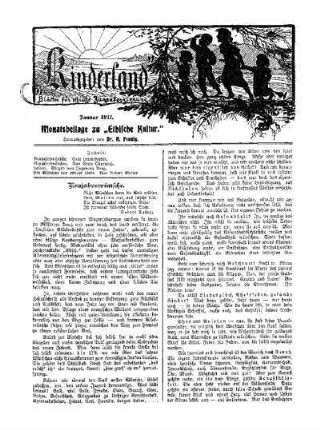 1911: Kinderland (Januar 1911)