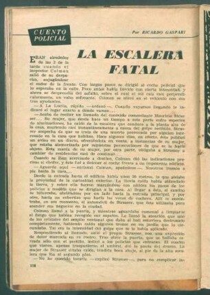 La escalera fatal : Cuento policial