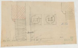 Fischer, Theodor; Gauting / Starnberg (Bayern); Ev. Christuskirche - Treppenhaus (Grundrisse, Details)