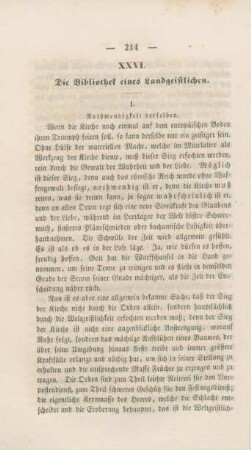 214-222 Die Bibliothek eines Landgeistlichen I.