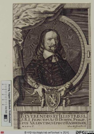 Bildnis Philipp Valentin (Voit von Rieneck), 1653-72 Fürstbischof von Bamberg