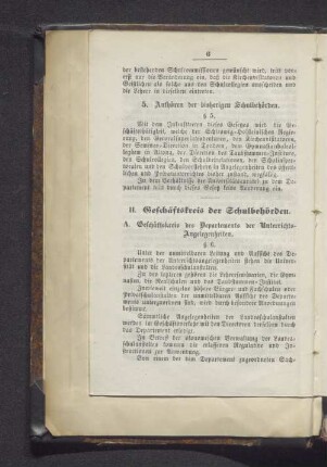 II. Geschäftskreis der Schulbehörden.