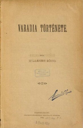 Varadia története