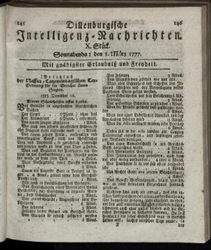 X. Stück. Sonnabends: den 8. März 1777.