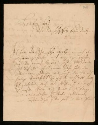 Brief von Friedrich Hoffmann an Susanne Dolaeus