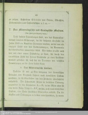 7. Das Mineralogische und Geologische Museum