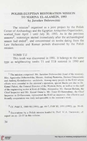 5: Polish-Egyptian restoration mission to Marina el-Alamein, 1993