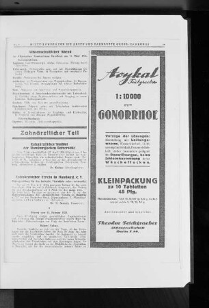 Zahnärztlicher Verein in Hamburg, e.V.