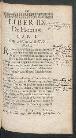 Cap. I. De Anima Rationali