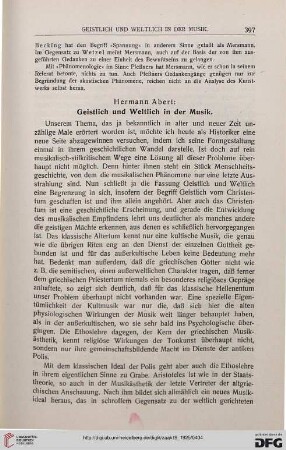 Geistlich und Weltlich in der Musik