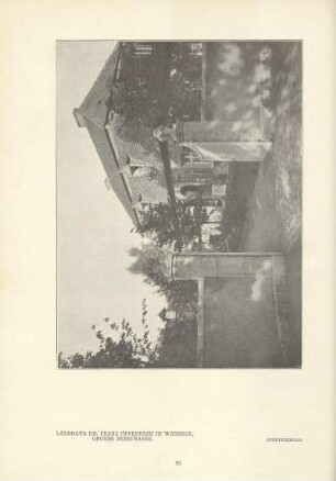Landhaus Dr. Franz Oppenheim in Wannsee, Grosse Seestrasse. Pförtnerhaus