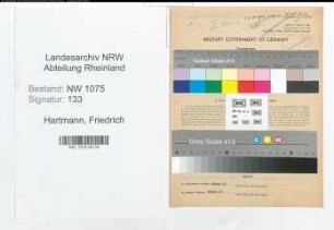 Entnazifizierung Friedrich Hartmann , geb. 18.01.1888 (Gastwirt)