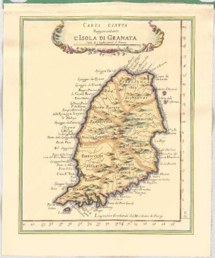 Carta Esatta Rappresentante L'Isola Di Granata