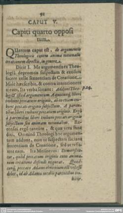 Caput V. Capiti quarto oppositum