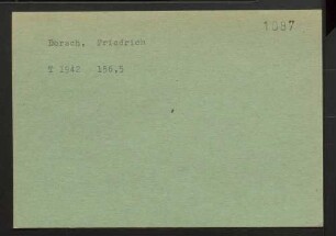 Dorsch, Friedrich