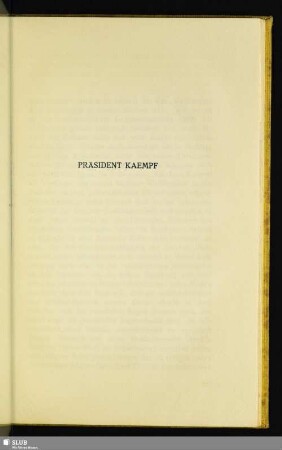 Präsident Kaempf
