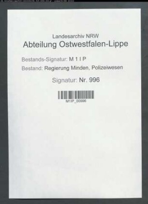 Gendarmerie (ab 1919 "Landjägerei"), Allgemeines, Band 4