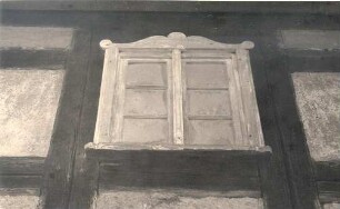 Wohnhaus in Radibor, Detail : Bauwesen - Exterieur. Ort: Radwor / Radibor. Fenster eines Fachwerkhauses.