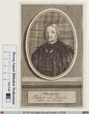Bildnis Amandus (Frhr. v. Buseck), 1752-56 Fürstabt von Fulda