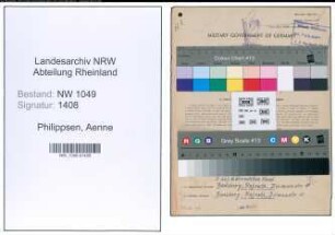 Entnazifizierung Aenne Philippsen , geb. 17.07.1914 (Kontoristin)