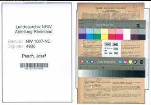 Entnazifizierung Josef Pesch , geb. 02.03.1908 (Haendler)