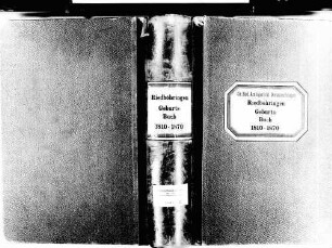 Riedböhringen, Blumberg VS; Katholische Gemeinde: Geburtenbuch 1810-1870