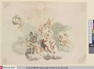 [Juno stillt Herkules; Juno Nursing Hercules; Hercules wordt gezoogd door Juno]