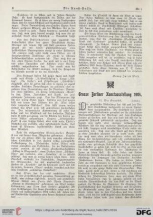 10: Grosse Berliner Kunstausstellung 1904, 6, Die Graphik