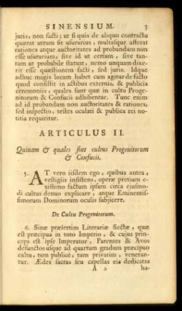 Articulus II. Quinam & quales sint cultus progenitorum & Confucii.