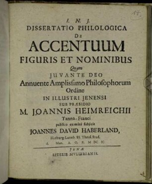 Dissertatio Philologica De Accentuum Figuris Et Nominibus