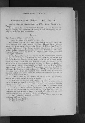 Versammlung zu Elbing. - 1433 Jan. 28.